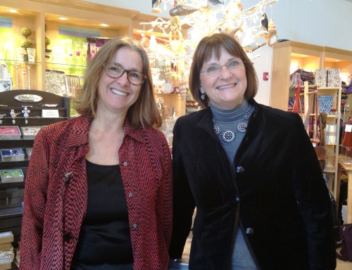 Co-owners of The Bowerbird, Jen Torgersen (right) and Chris Kitchings pose for a photo in the popular store.