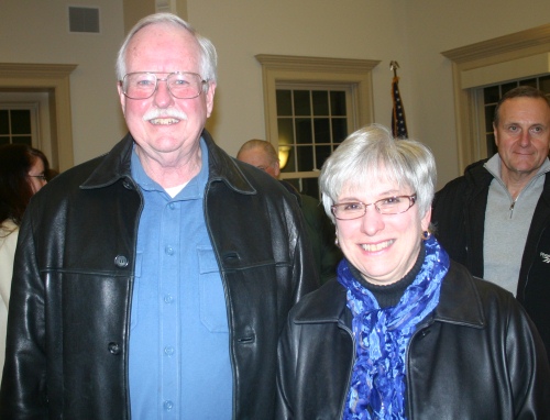 Bob and Barbara Pierson are all smiles after the presentation.