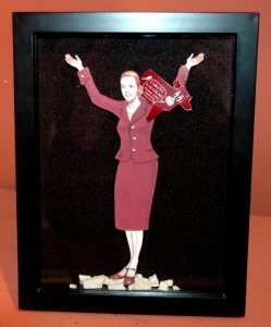 Maureen McCabe’s assemblage, to be exhibited and sold at the Chester Historical Society’s Bone Arts reception on March 23 in Chester. 