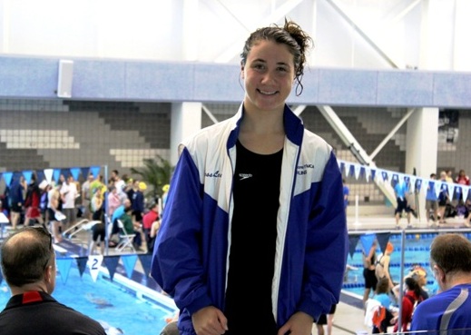 Jessica Lee pictured at the YMCA National Swimming competition in Greensboro, N.C.