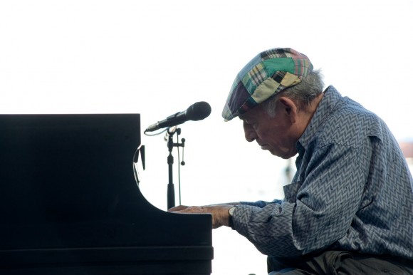 George Wein at the piano.  Photo by Michael Weintrob.