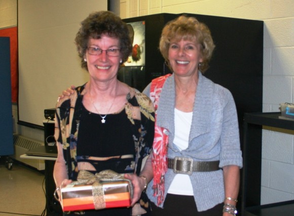 School Psychologist Barbara Fitzpatrick (left) stands with Region 18 Director of Special Education Nancy Johnstone