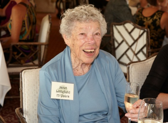 Janet Littlefield celebrates her 73rd year of membership of the Old Lyme Country Club.