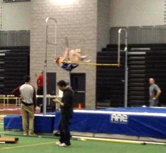 Kaylin Wiese successfully clears the bar in the Class 'S' pole vault.