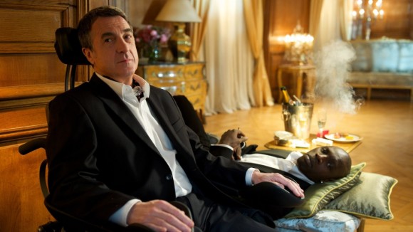 Francois Cluzet, the President of the Cesars, as he appears (left) in Les Intouchables,