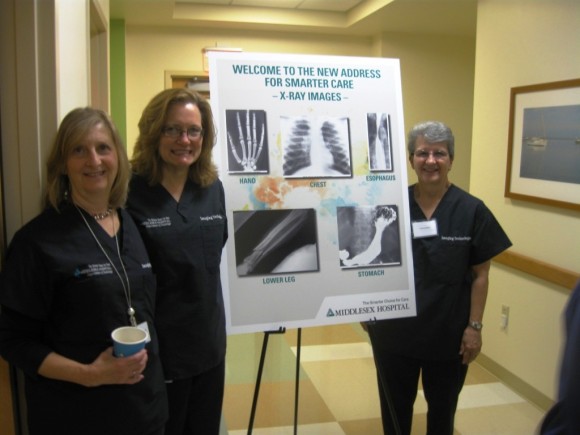 Laurel Patt, Director, Radiology Services; Paula Howley, radiologic technologist; and Kim Carey, radiologic technologist.