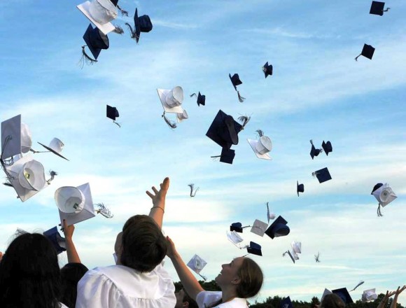 All photos by Ellie Krasney. The ceremonial hat toss took place against a beautiful blue sky backdrop.
