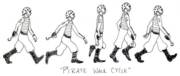 pirate walk cycle