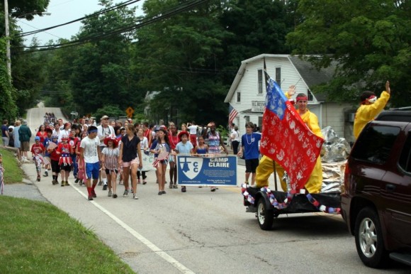 Camp Claire campers and volunteers march proudly in the parade.