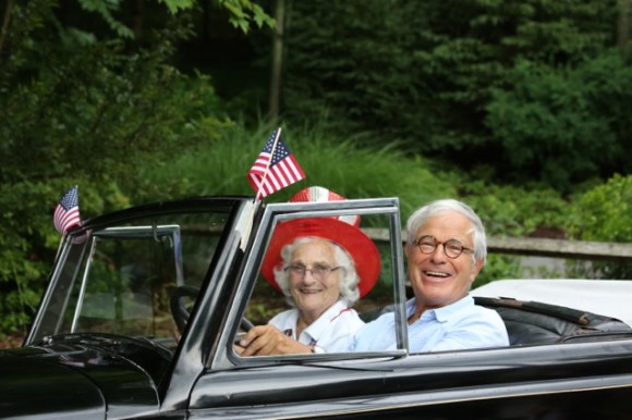 Grand Marshal George Willauer drives in style in the parade.