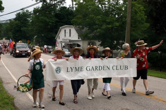 Members of the Lyme Garden Club are in bloom at the parade!