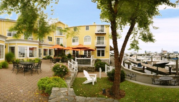 The terrace at the Saybrook Point Inn.