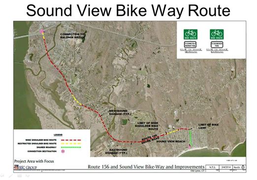 Proposed route of new bike path.