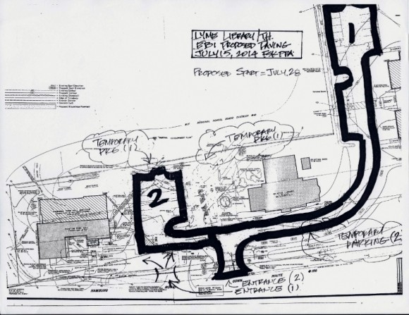 Proposed Paving Plan for Lyme Public Library.