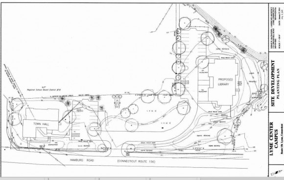 Landscape plan for the Lyme Center Campus designed by Sarah McCracken.