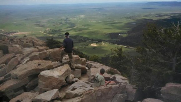 Mission accomplished!  View from the summit of the "Tooth of Time."