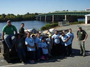 Boy Scout Troop 49 joined the 18th annual Source to Sea Cleanup last weekend. This group from Springfield, MA joined many other groups across the four CT River states to remove tons of trash from in and along our rivers. (photo credit: CRWC staff)