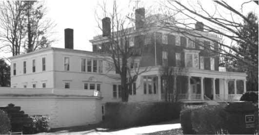 Boxwood Manor.  This photo by James Meehan is featured in the Old Lyme Historical Society's 2014 Now & Then' calendar.                                 