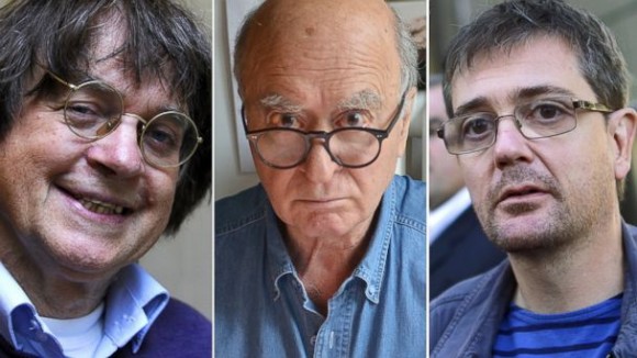 From left to right, Charlie Hebdo victims Cabu, Wolinski and Charb