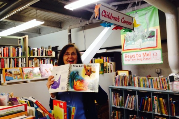 Mary Haymann has some fun in the Children's Corner!