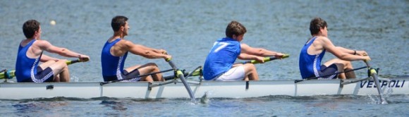 The boys varsity 3rd, with David Foster at Stroke, Hunter Friel, Ethan Koproski and Max Conley with coxswain Cole Dushin power through the finish to claim bronze in their class.