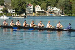 The Phillips Academy team from Andover, mass., competes in the historic Henley Royal Regatta in England.