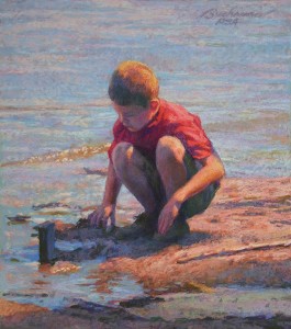 Buchanan's "Searching the Shore" evokes summer memories.