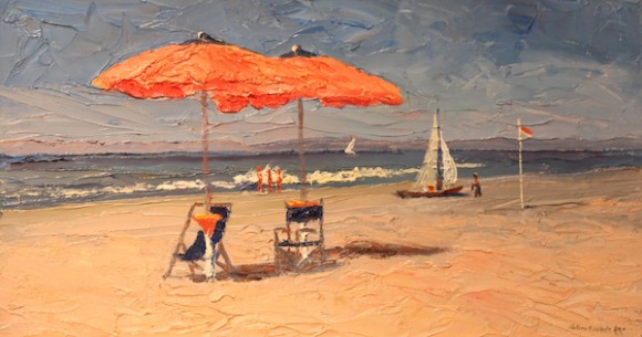 'Viareggio, Italy' by White is one of the signature paintings in the new show at the LAA.