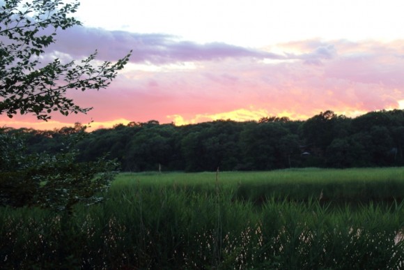 ... and the stunning sunset looking west.