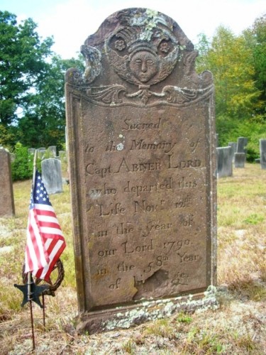 An 18th century headstone in Pleasant View cemetery Lyme, Conn.