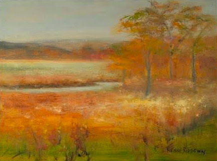 Renni Ridgeway-Korsmeyer's signature painting in the 'Landscapes Reimagined' show which opens at the Old Lyme Phoebe Griffin Noyes Library Friday, Oct. 16.