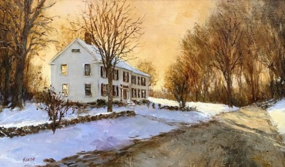 'Early Morning Light' by Pamela Reese is one of the signature paintings of the 'Deck the Walls' exhibition that opens Friday at the Lyme Art Association.