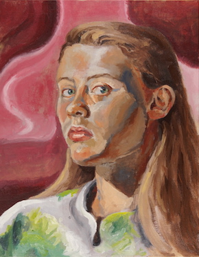 This self-portrait by Silja Forstein won first place in the Painting category.