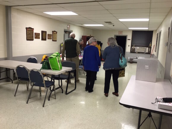 With voter turnout so low, it was the end of "a painful day" for poll workers after the votes had ben counted at the Cross Lane Fire House
