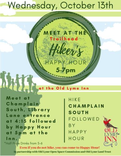 Champlain South Hike and/or Join ‘Hiker’s Happy Hour’ @ Champlain South Trailhead/Old Lyme Inn